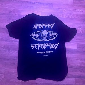 Avenged Sevenfold Black T Shirt XL Used SkullBat